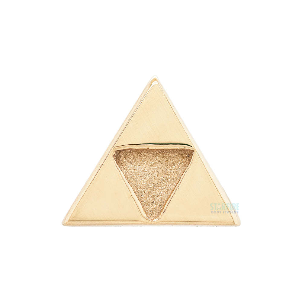 "Power Triangle" (Tri force) Threaded End in Gold