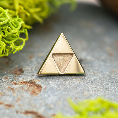 "Power Triangle" (Tri force) Threaded End in Gold