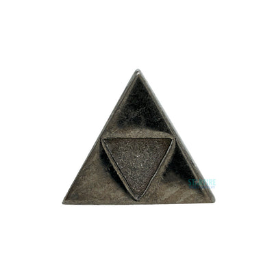 "Power Triangle" (Tri force) Threaded End in Black Rhodium - Gold