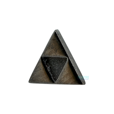 threadless: "Power Triangle" (Tri force) Pin in Black Rhodium - Gold