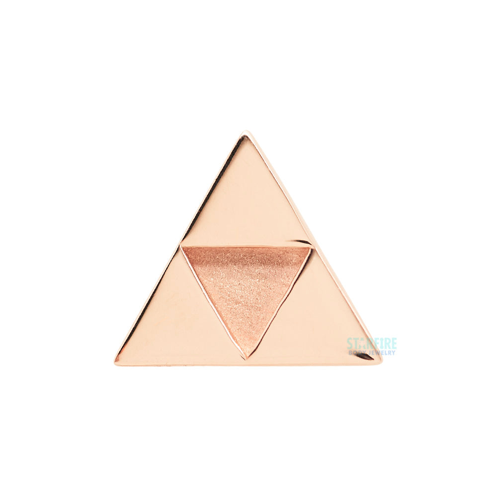 "Power Triangle" (Tri force) Threaded End in Gold