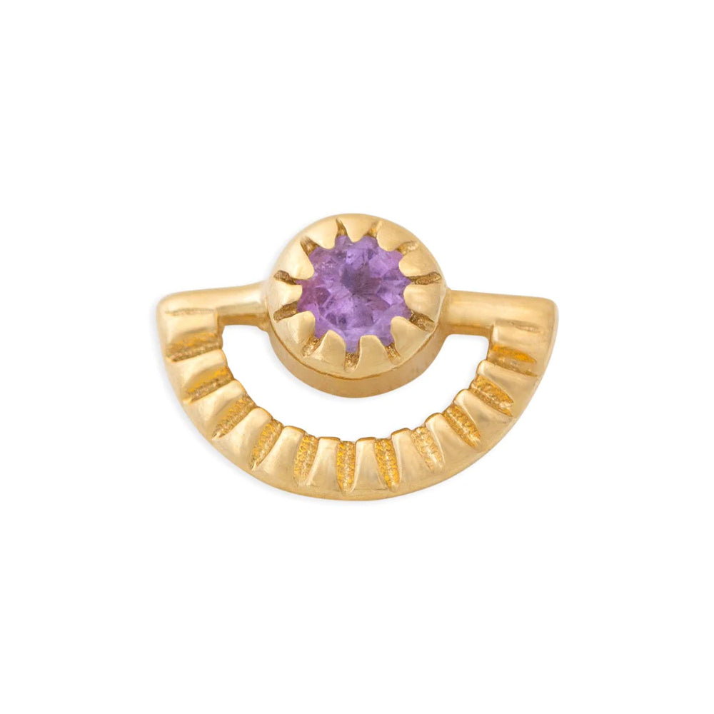 threadless: Sun Rays Pin in Gold with Gemstone