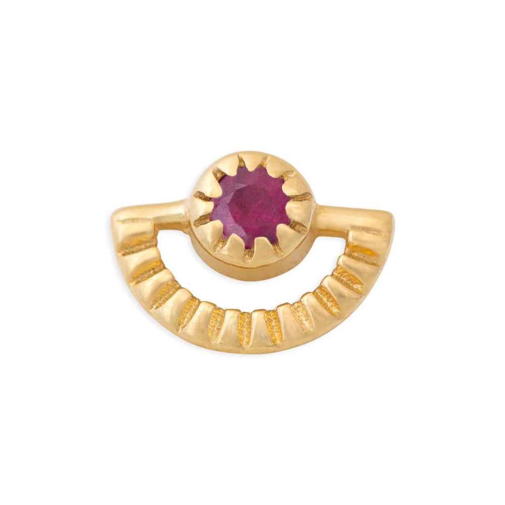 threadless: Sun Rays Pin in Gold with Gemstone