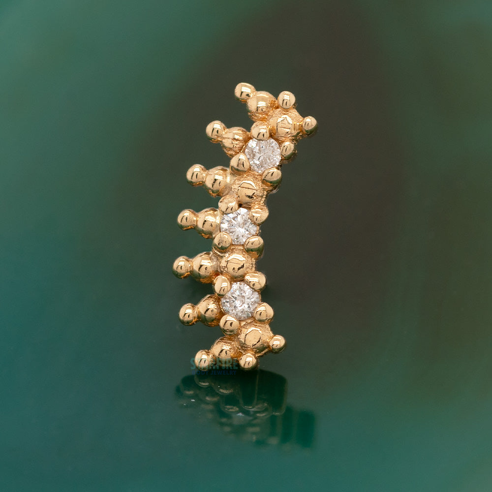 threadless: "Cascade" Pin in Gold with Gemstones