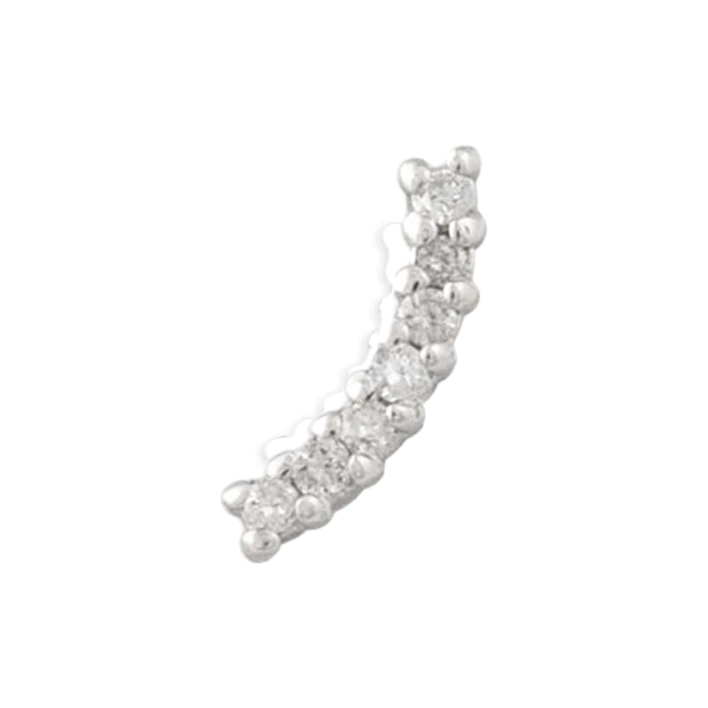 threadless: Curved Rail Pin in Gold with Gemstones