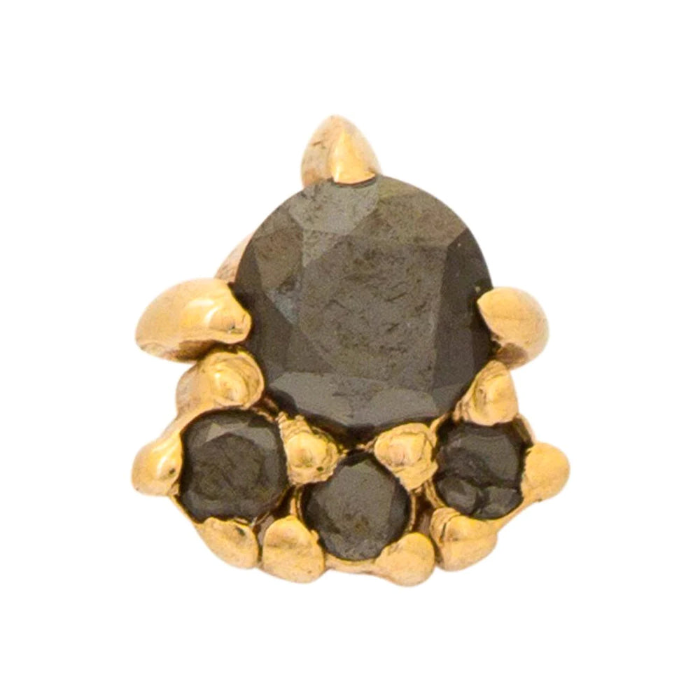 threadless: "Palace" Pin in Gold with Gemstones