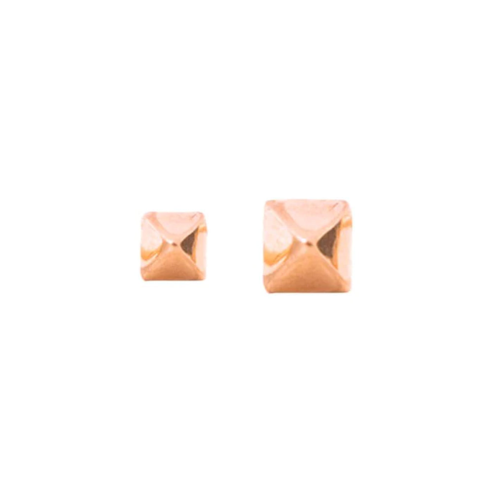 threadless: Square Pyramid Pin in Gold