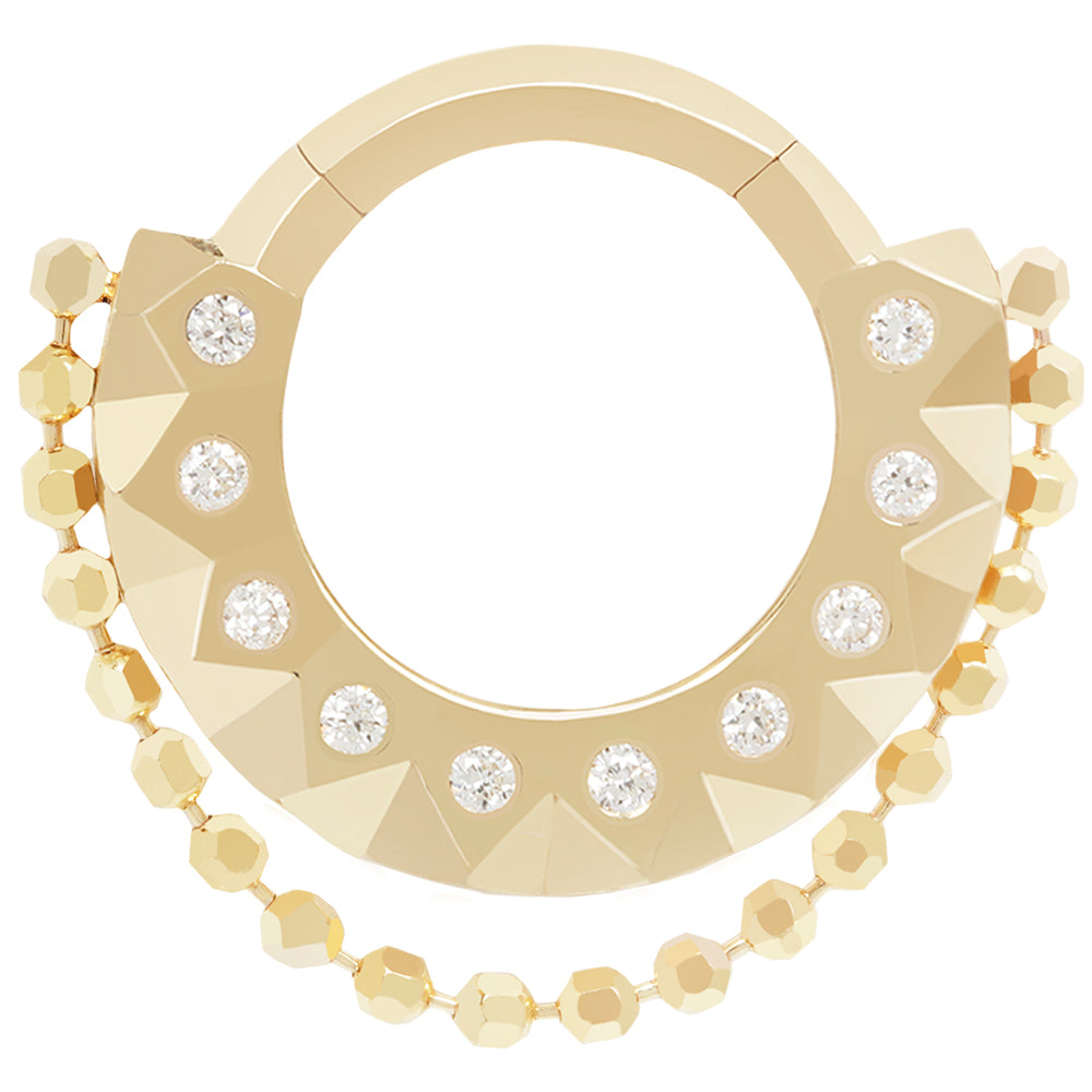 "Radiance" Clicker in Gold with Diamonds