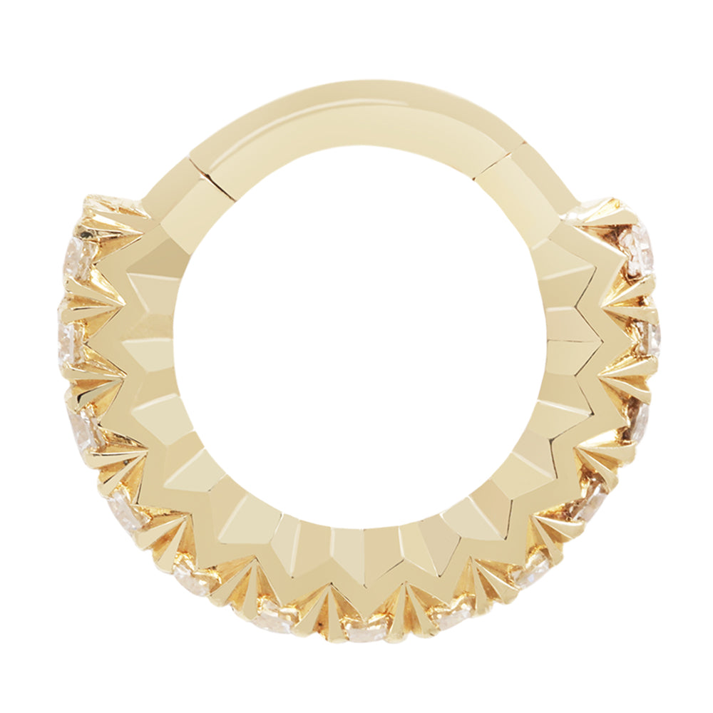 "Ember" Clicker in Gold with Diamonds