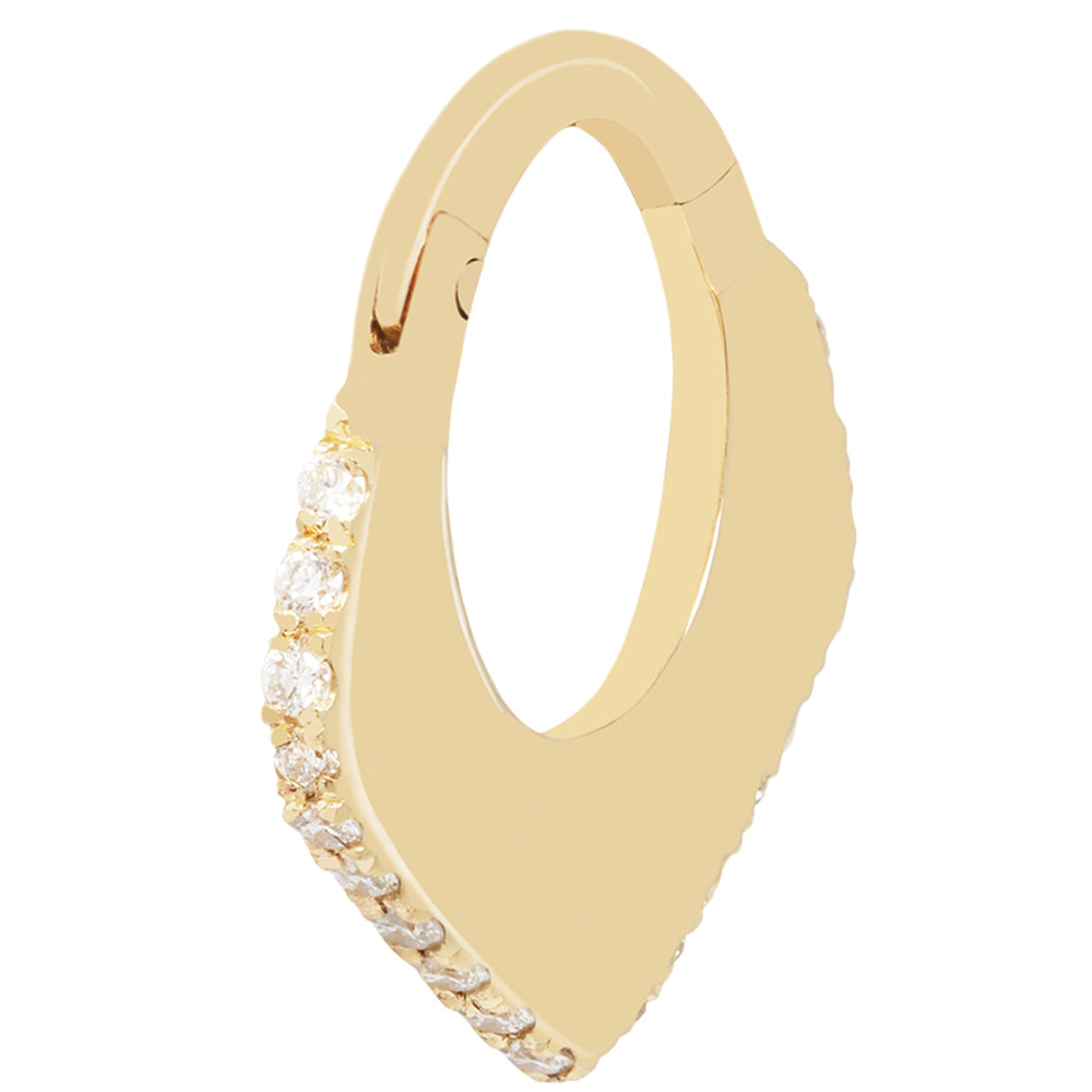 "Moonlight" Clicker in Gold with Diamonds