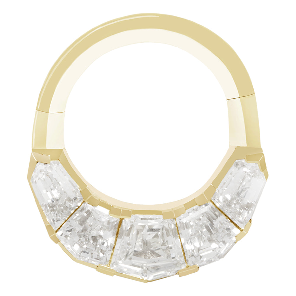 "Calibré" Clicker in Gold with Diamonds