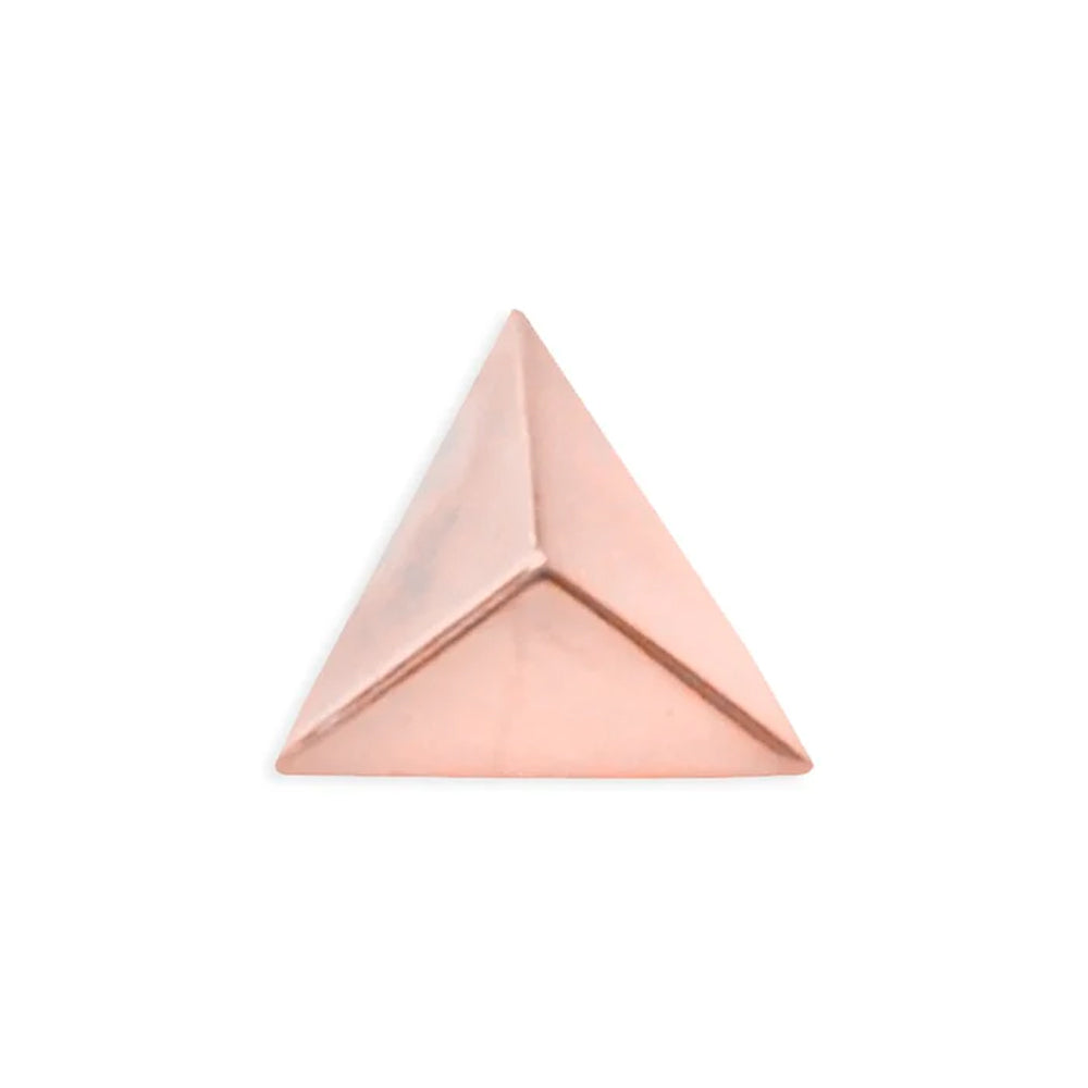 threadless: Tetra Pyramid Pin in Gold