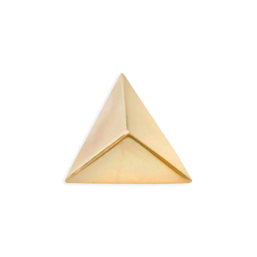 Pyramid Pin Tawapa threadless: Tetra Pyramid Pin in Gold – Starfire Body Jewelry ...