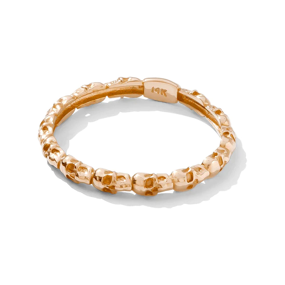 "Stacked Skulls" Ring in Gold