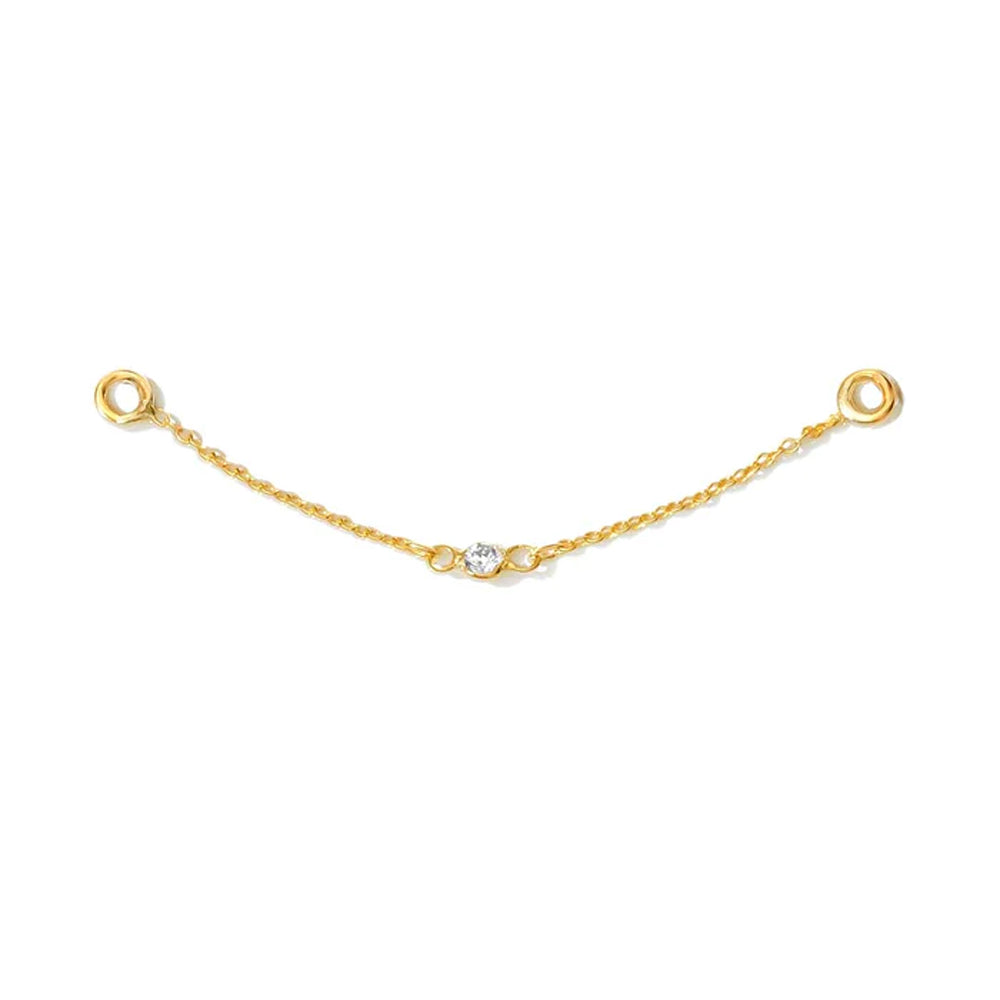 "Spellbound" Chain Attachment in Gold with Diamond