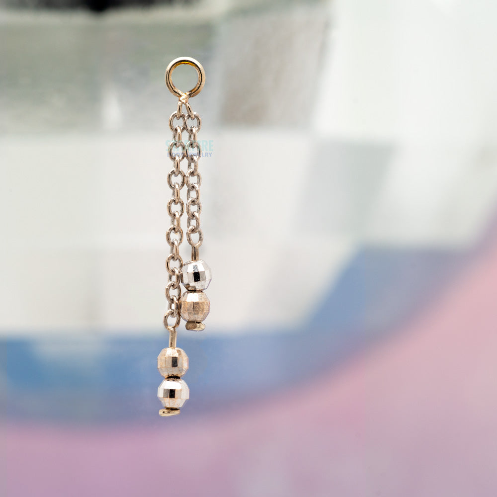 "Panic at the Duo" Chain Charm in Gold