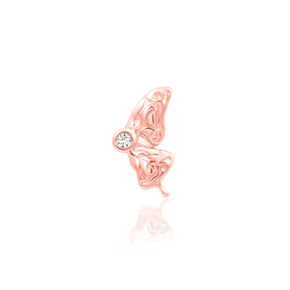 threadless: "Mariposa" End in Gold with CZ