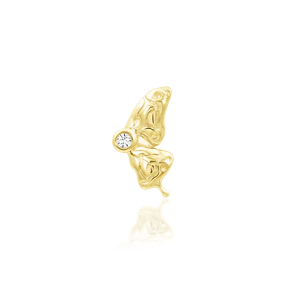 threadless: "Mariposa" End in Gold with CZ