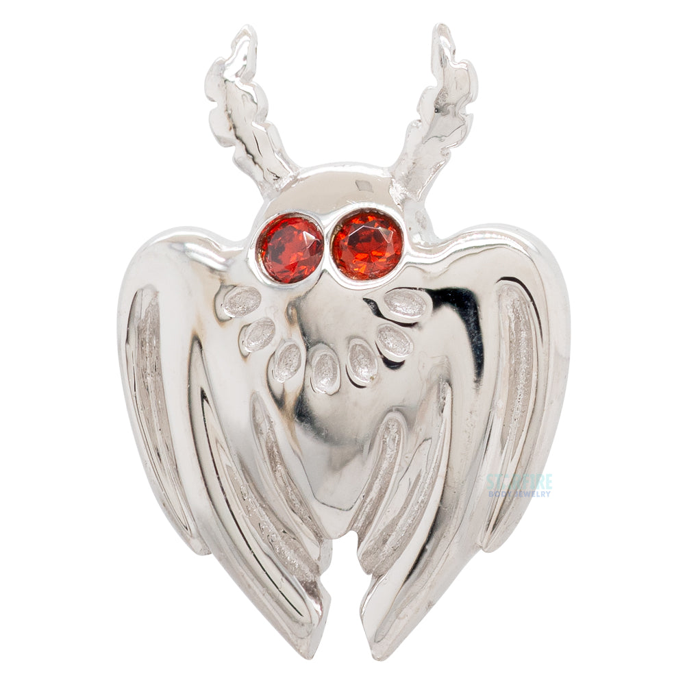 threadless: "Mothman" End in Gold with Dark Garnet CZ's