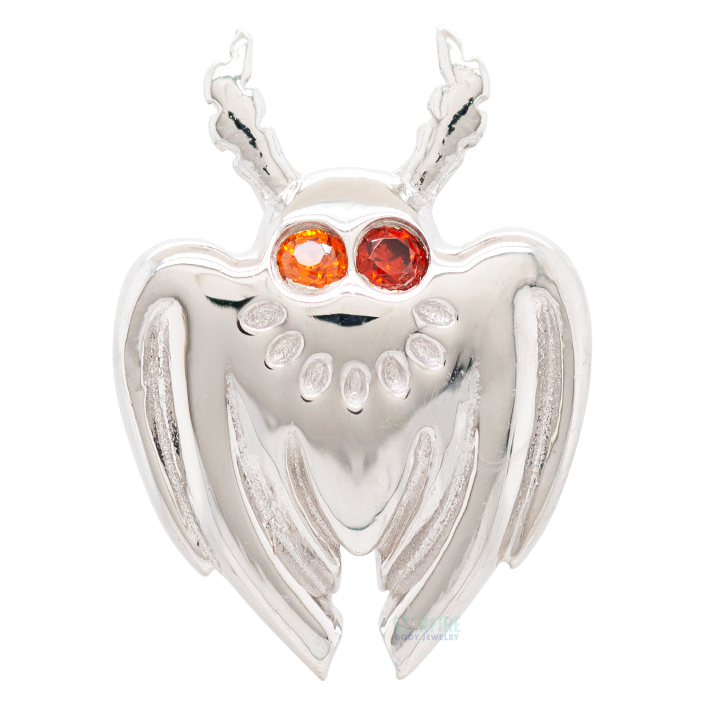threadless: "Mothman" End in Gold with Dark Garnet CZ's