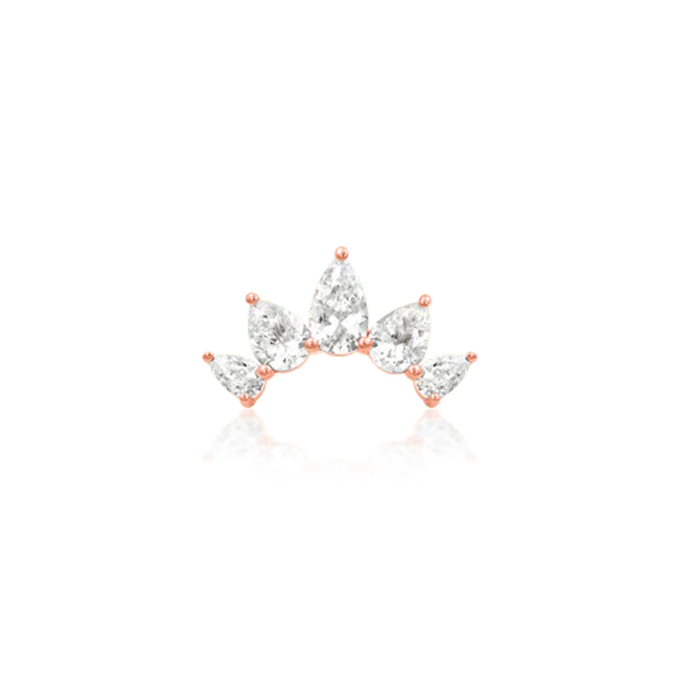 threadless: "Ilda" End in Gold with CZ's