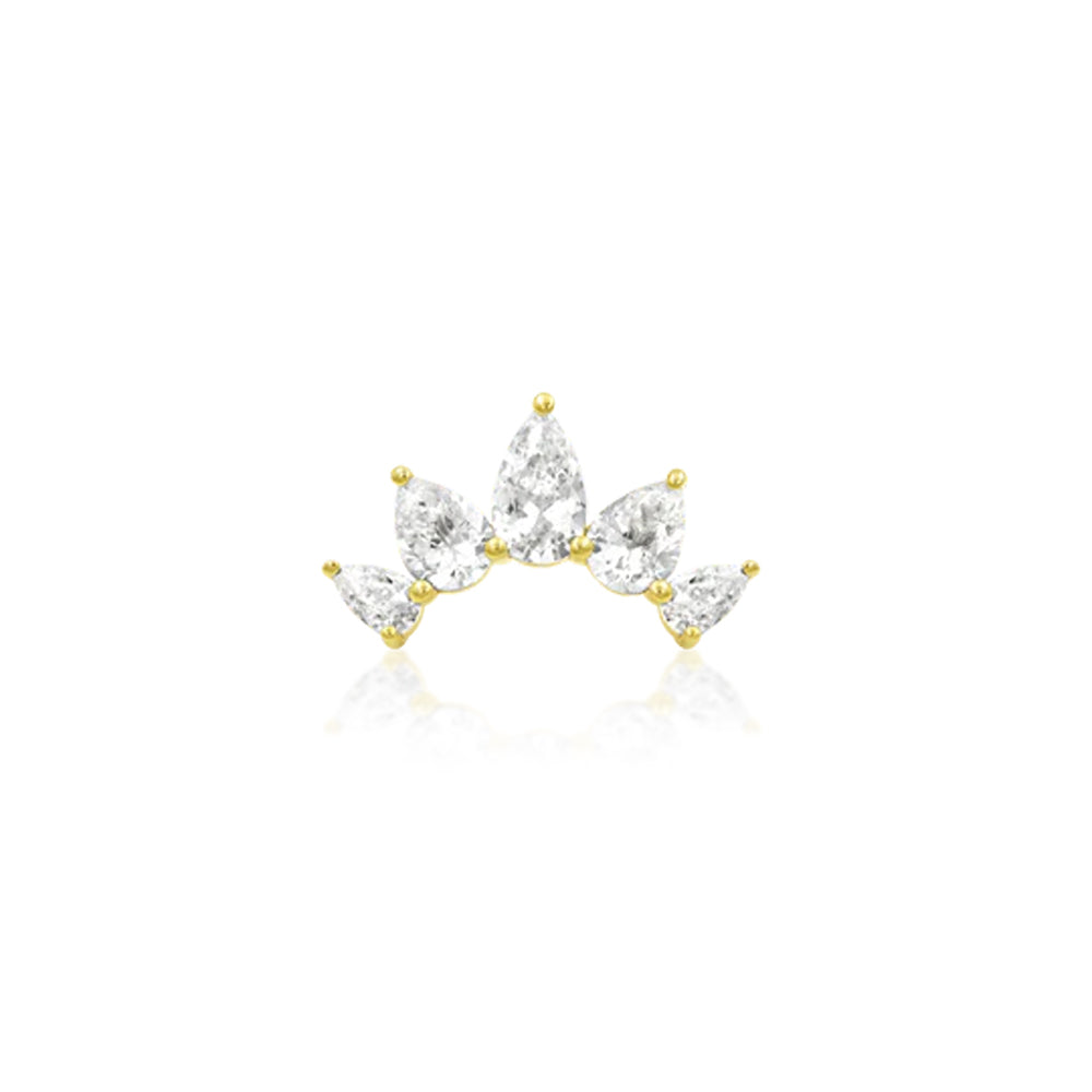 threadless: "Ilda" End in Gold with CZ's