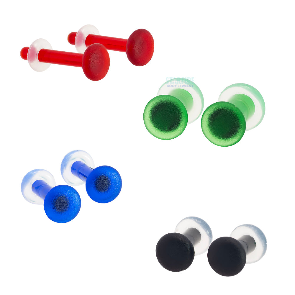 Simple Glass Plugs - Matte Ruby