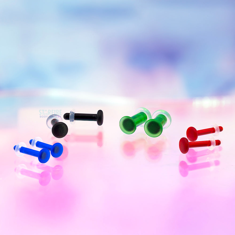 Simple Glass Plugs - Matte Cobalt