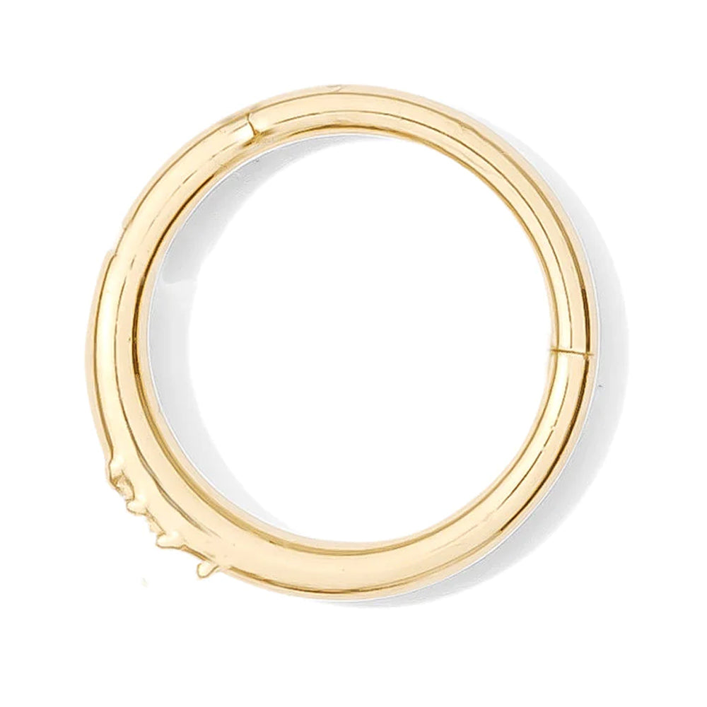 "Triplet" Hinge Ring / Clicker in Gold with Gemstones