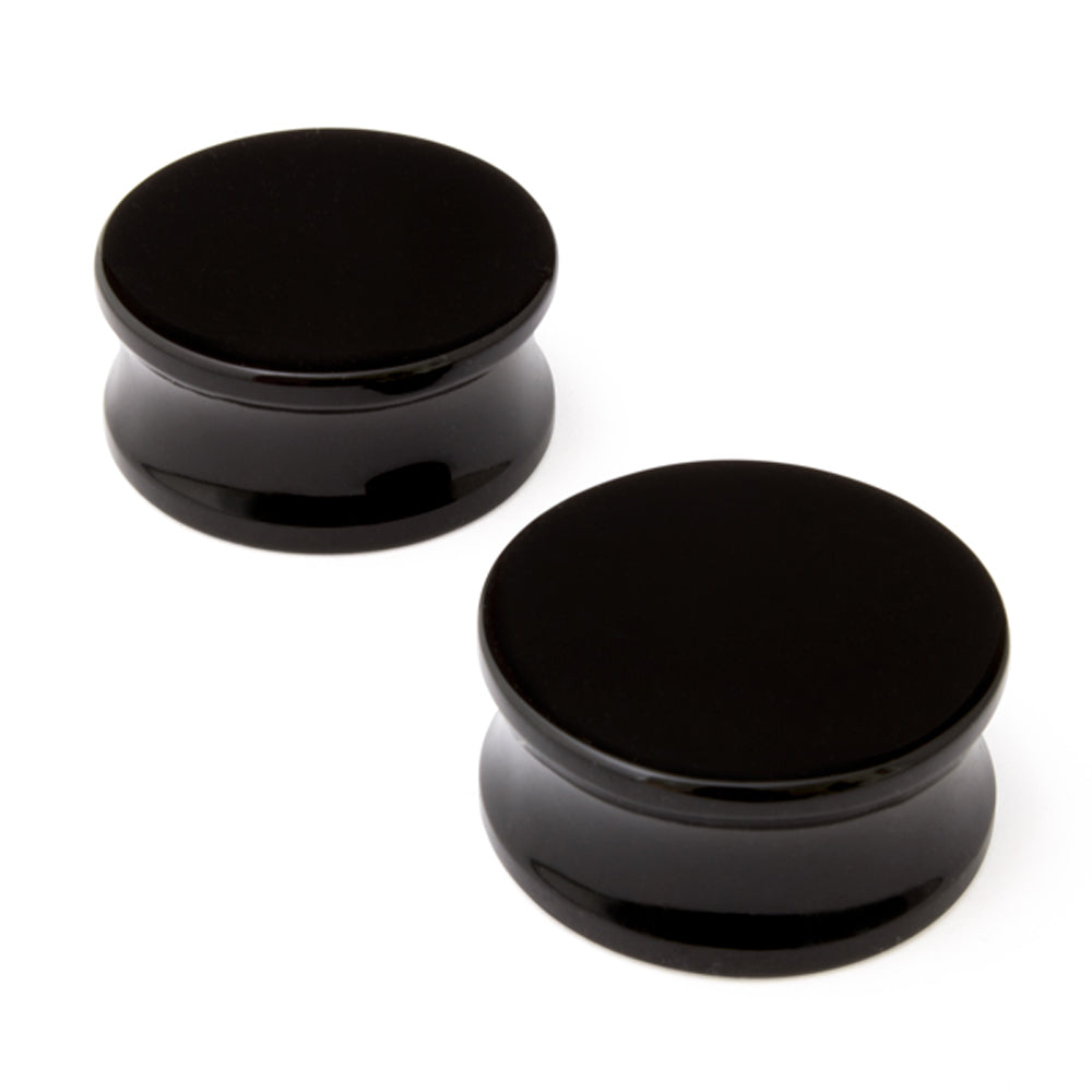 Glass Solid Plugs - Black