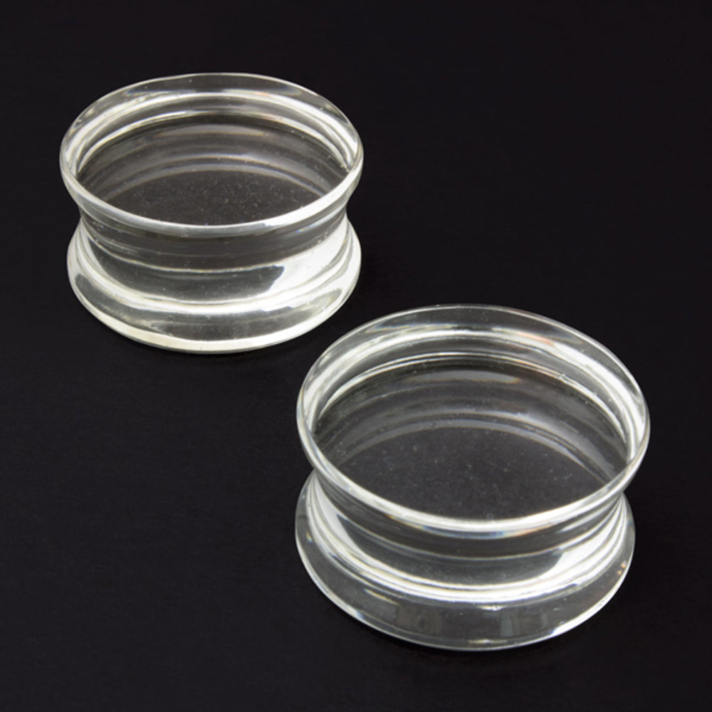 Glass Solid Plugs - Crystal