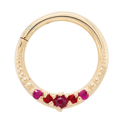 "Venus" Continuous Ring in Gold with Gemstones