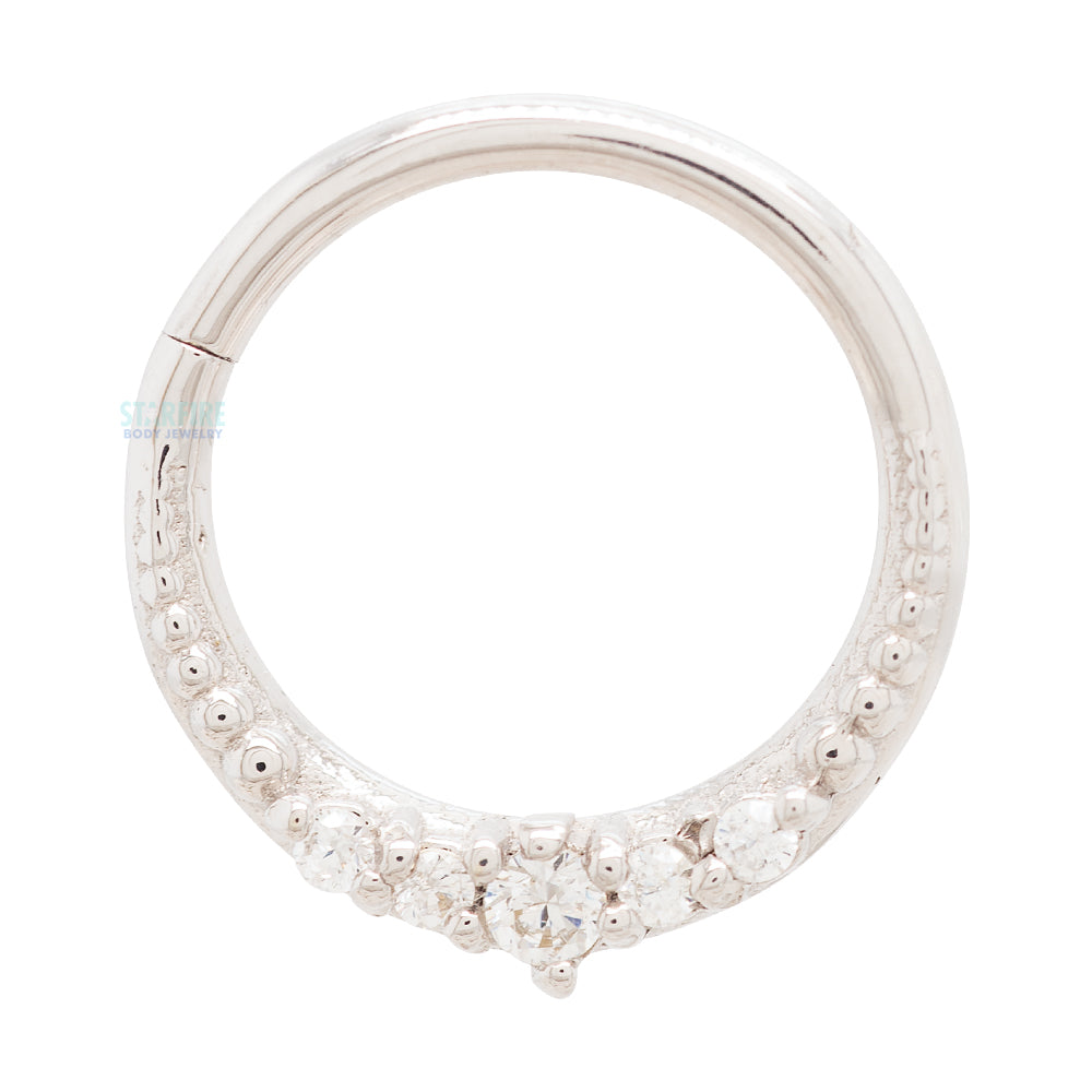 "Venus" Continuous Ring in Gold with Gemstones