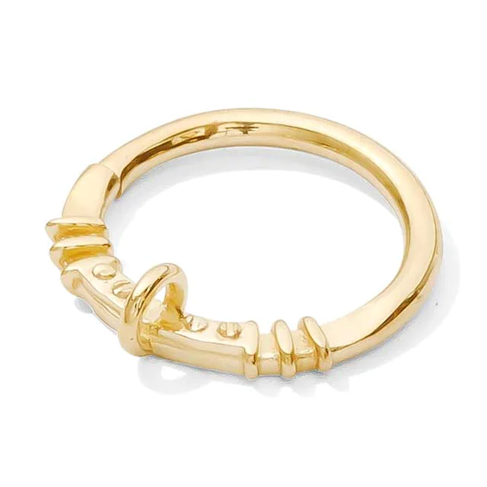 "Speakeasy" Continuous Ring in Gold