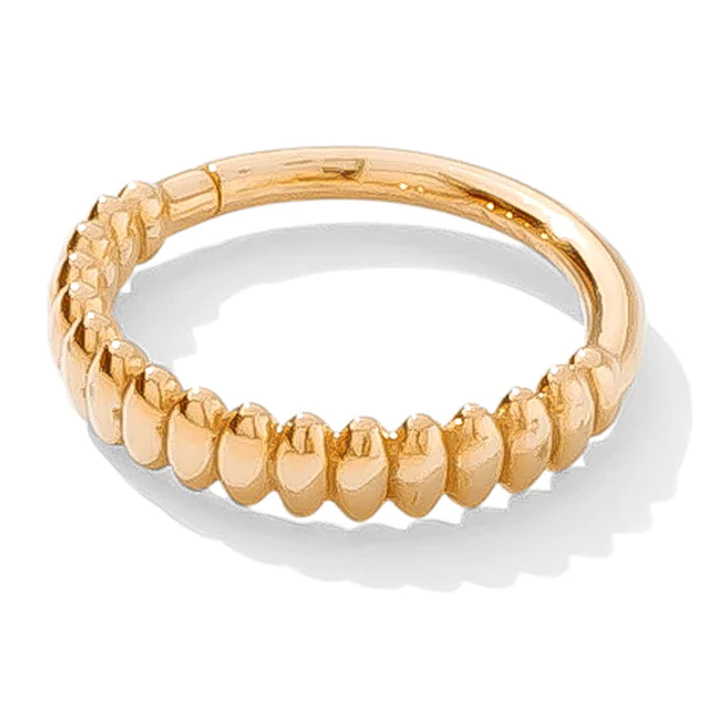 "Linear" Continuous Ring in Gold