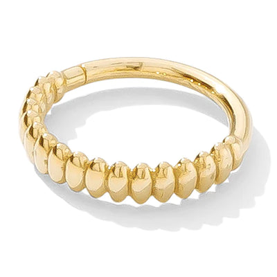 "Linear" Continuous Ring in Gold