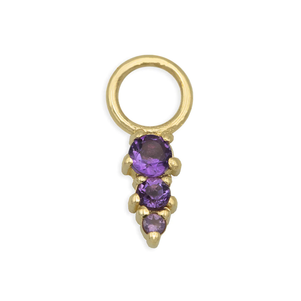 "Fey" Charm in Gold with Gemstones