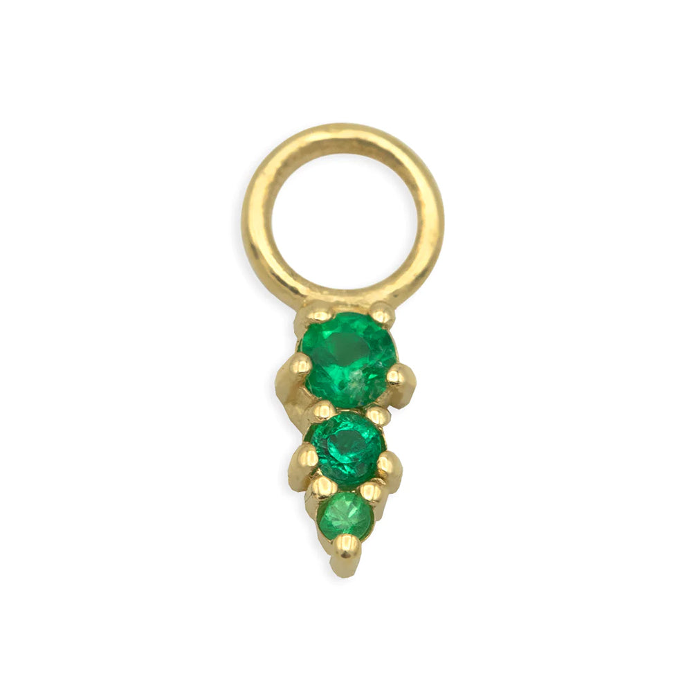 "Fey" Charm in Gold with Gemstones