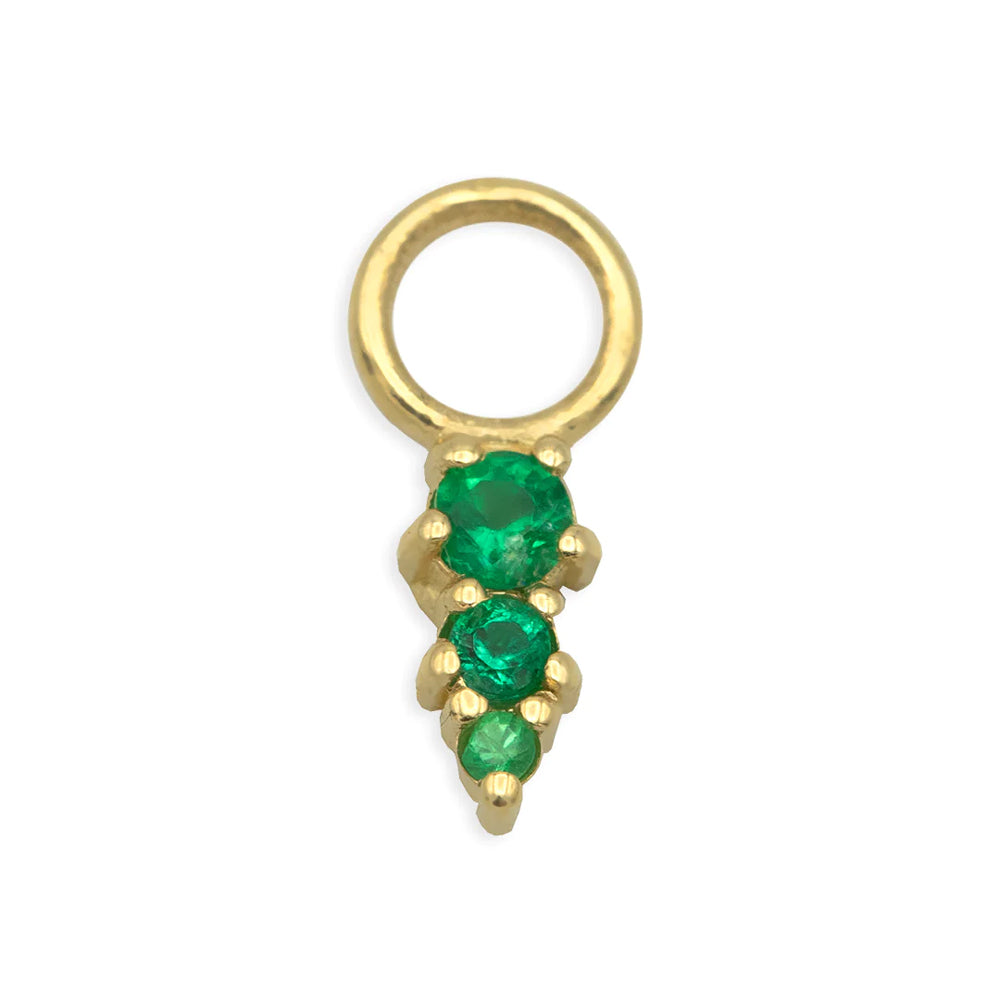 "Fey" Charm in Gold with Gemstones
