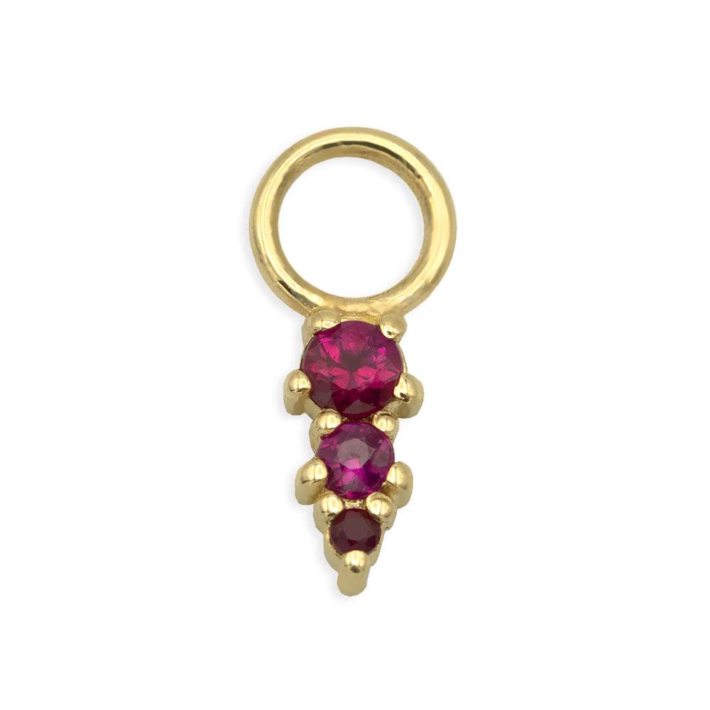 "Fey" Charm in Gold with Gemstones