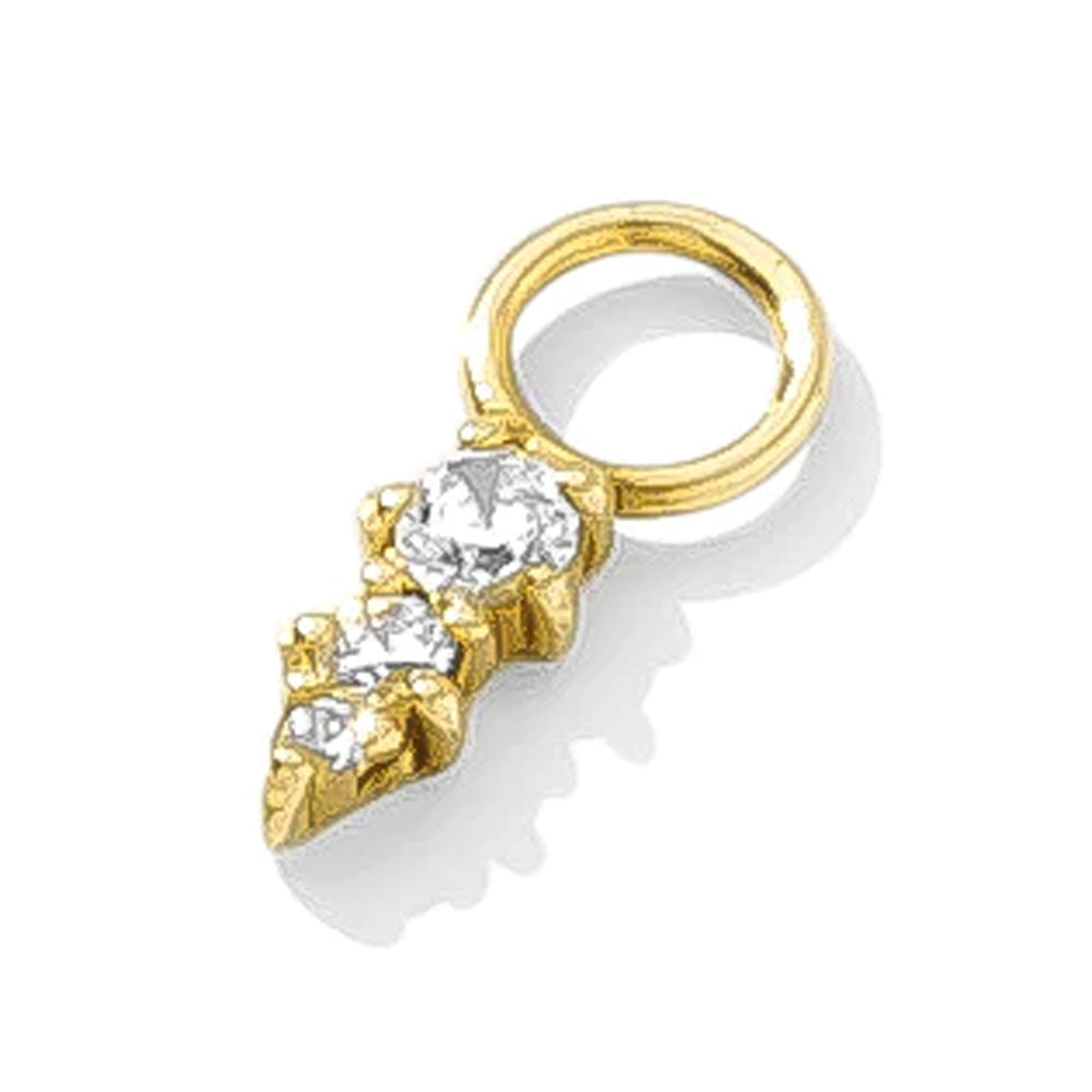 "Fey" Charm in Gold with Gemstones