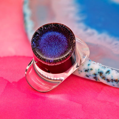 Dichroic Glass Labret - Blue Purple