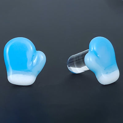 Mitten Glass Plugs - Brilliant Blue