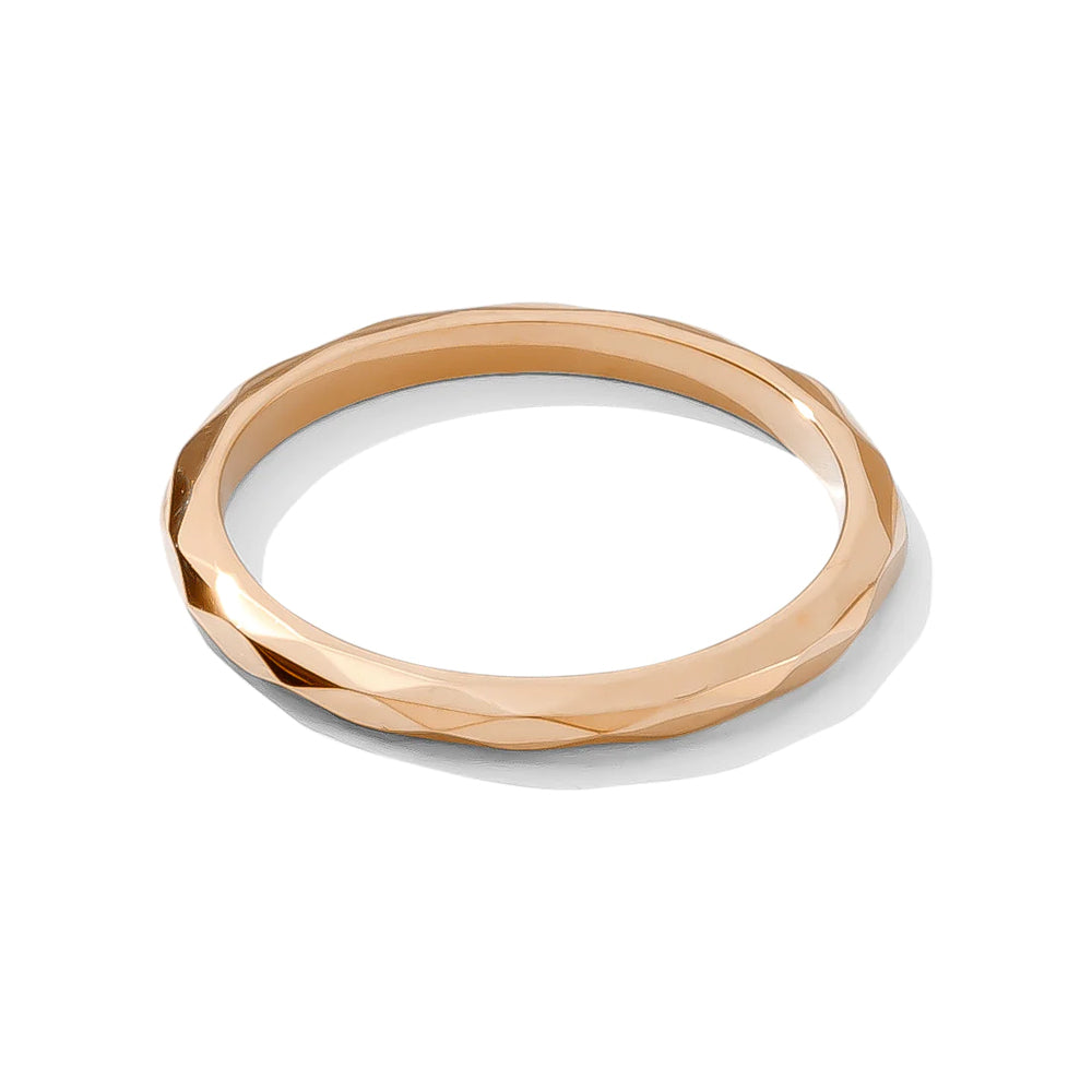 Faceted Ring in Gold