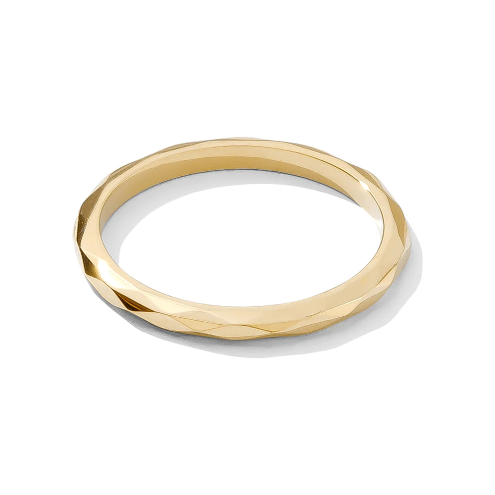 Faceted Ring in Gold