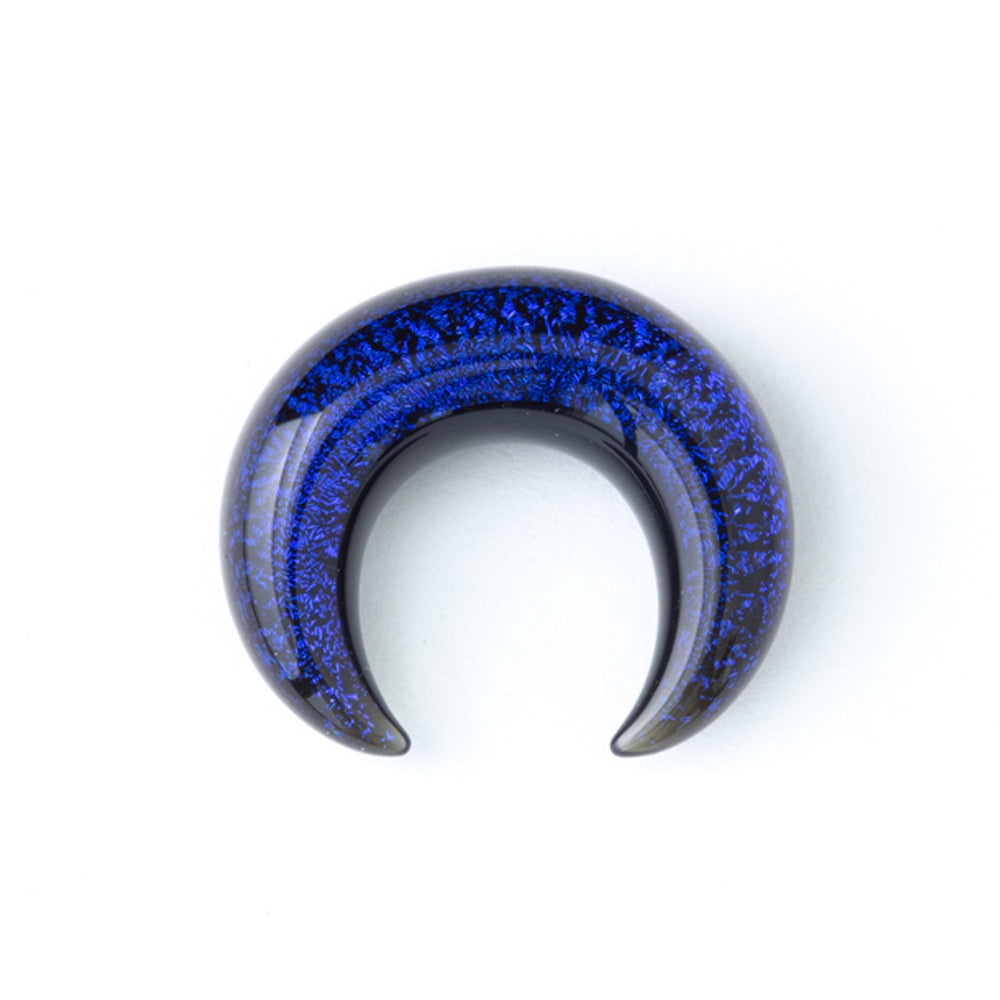 Dichroic Glass Septum Pincher - Blue Purple