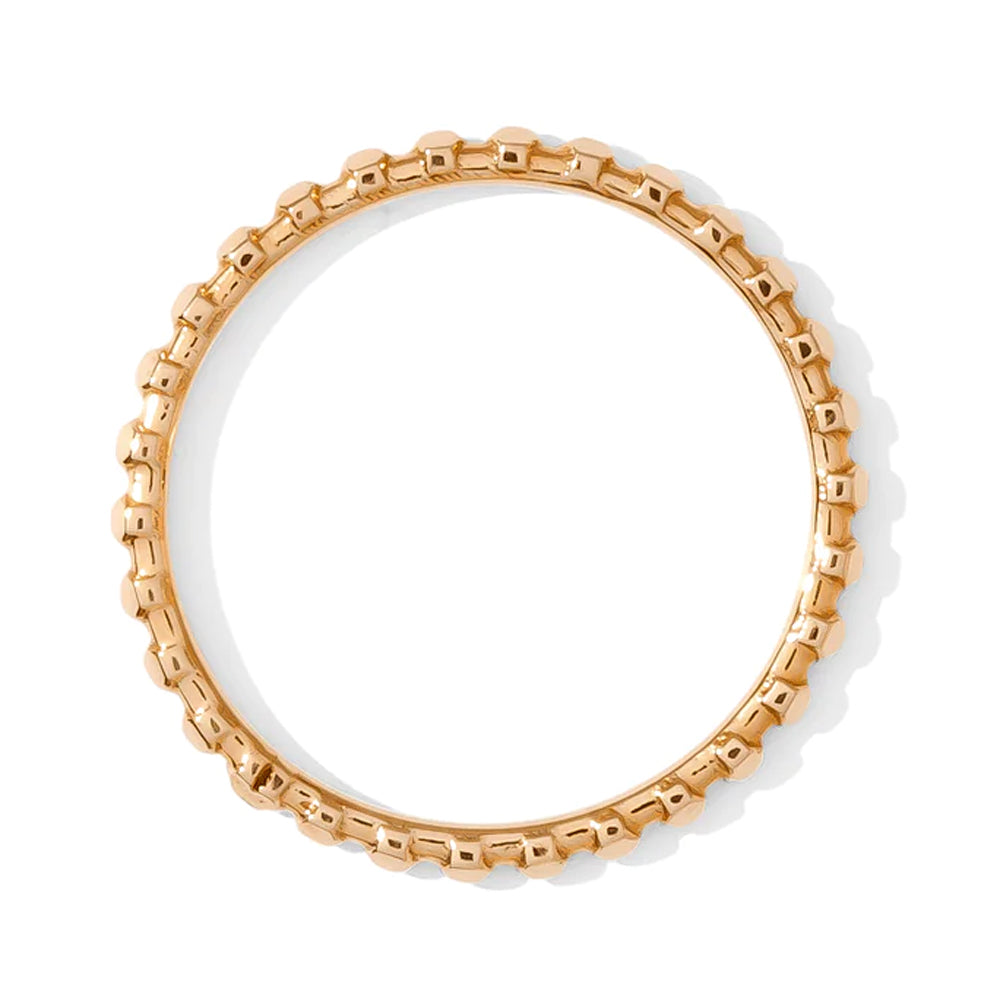 Simple Dots Faceted Ring in Gold
