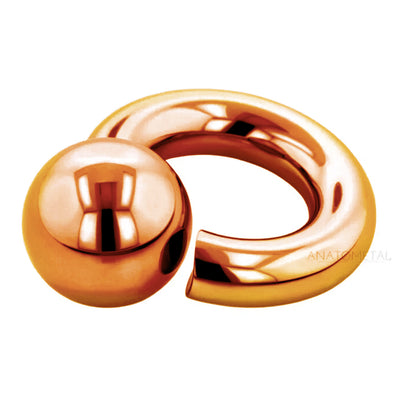 Titanium Screw-On Ball Ring - Copper