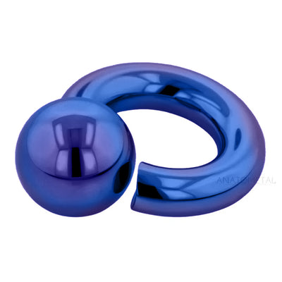 Titanium Screw-On Ball Ring - Dark Purple