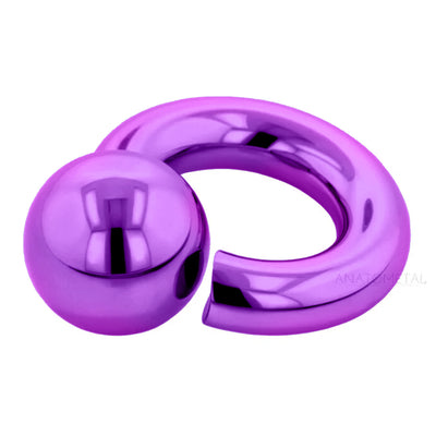 Titanium Screw-On Ball Ring - Purple